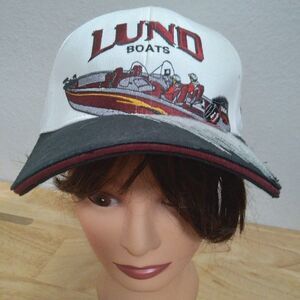 Deadstock Vintage Lund Boats Yamaha Racing 2001 Limited Edition Strap Back Hat